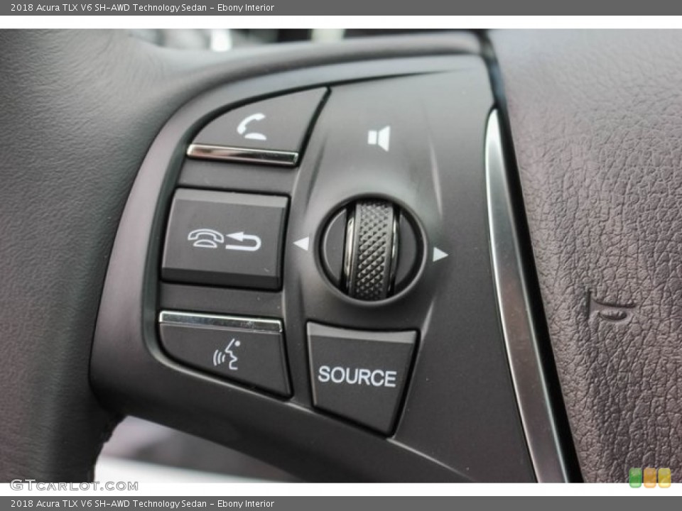 Ebony Interior Steering Wheel for the 2018 Acura TLX V6 SH-AWD Technology Sedan #129430527