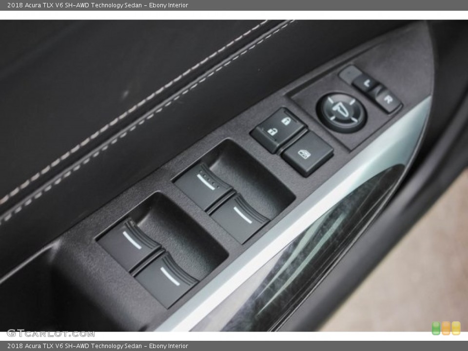 Ebony Interior Controls for the 2018 Acura TLX V6 SH-AWD Technology Sedan #129430569