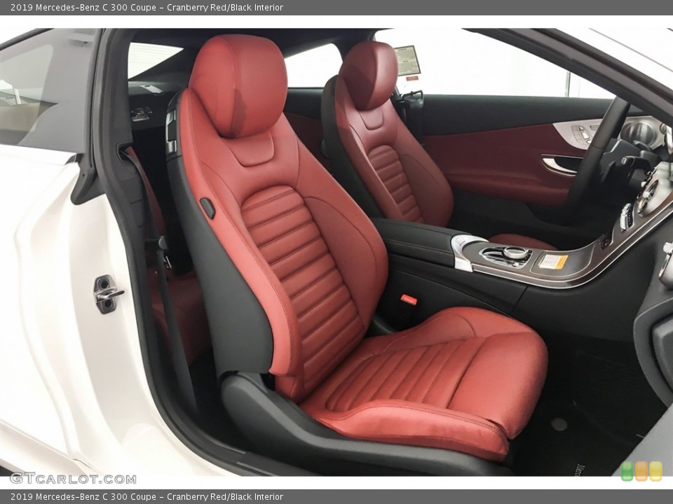 Cranberry Red/Black Interior Front Seat for the 2019 Mercedes-Benz C 300 Coupe #129433053