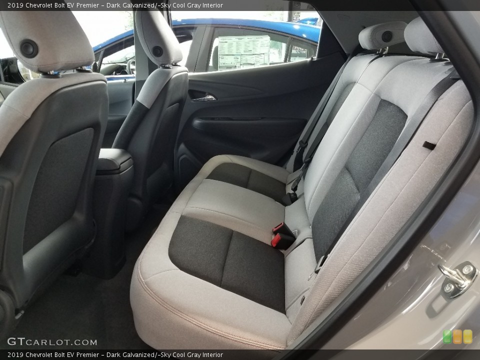 Dark Galvanized/­Sky Cool Gray Interior Rear Seat for the 2019 Chevrolet Bolt EV Premier #129437043