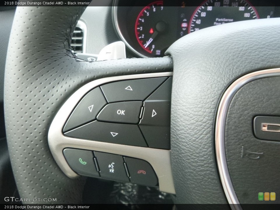 Black Interior Steering Wheel for the 2018 Dodge Durango Citadel AWD #129450005