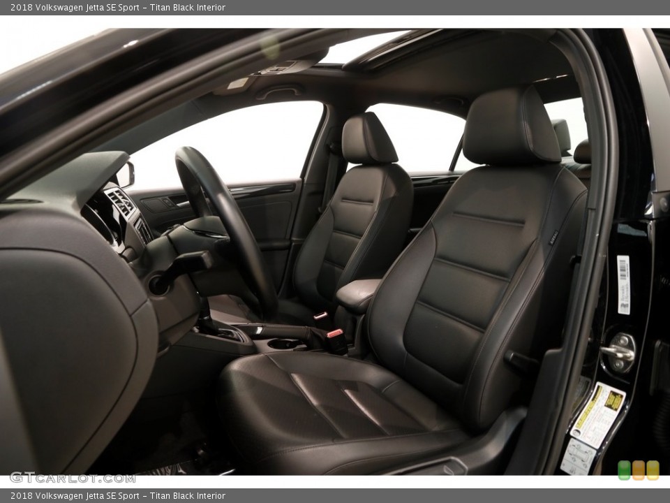 Titan Black Interior Front Seat for the 2018 Volkswagen Jetta SE Sport #129467387