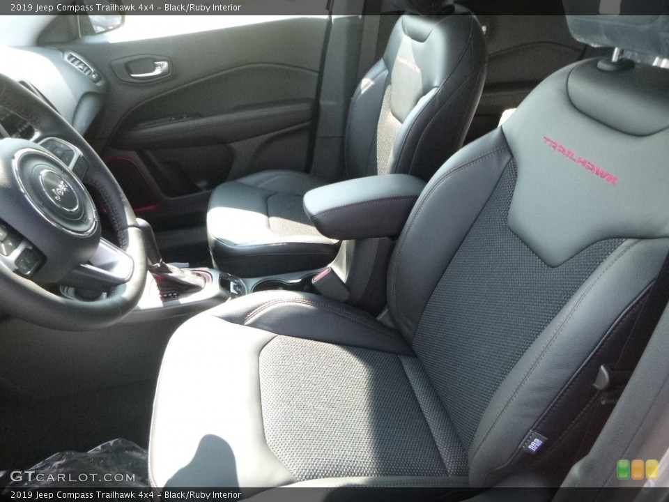Black/Ruby Interior Front Seat for the 2019 Jeep Compass Trailhawk 4x4 #129472202