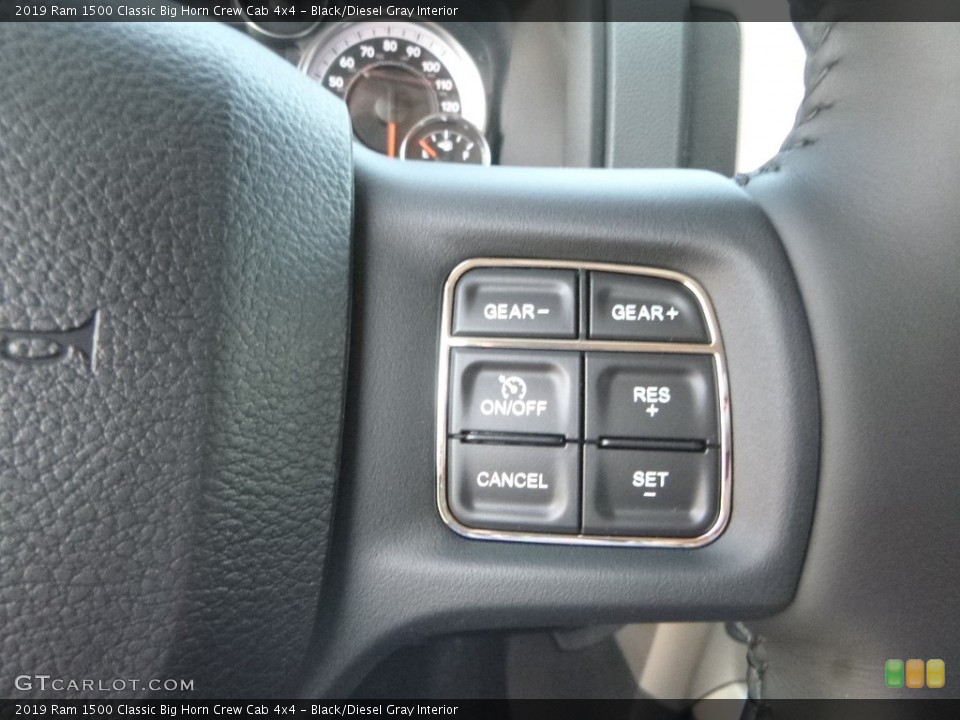 Black/Diesel Gray Interior Controls for the 2019 Ram 1500 Classic Big Horn Crew Cab 4x4 #129481247