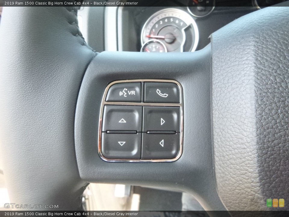 Black/Diesel Gray Interior Controls for the 2019 Ram 1500 Classic Big Horn Crew Cab 4x4 #129481271