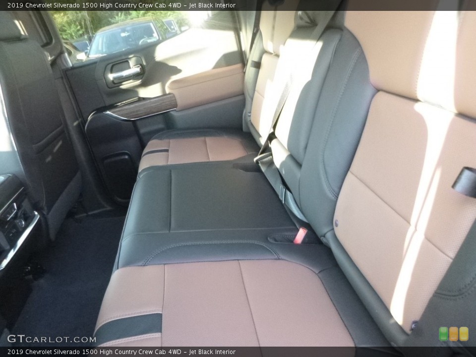 Jet Black Interior Rear Seat for the 2019 Chevrolet Silverado 1500 High Country Crew Cab 4WD #129483803