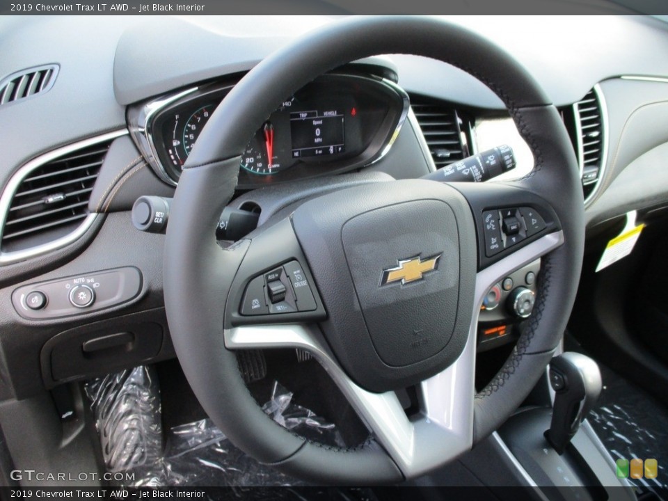 Jet Black Interior Steering Wheel for the 2019 Chevrolet Trax LT AWD #129497943