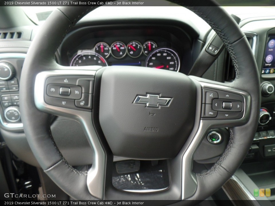 Jet Black Interior Steering Wheel for the 2019 Chevrolet Silverado 1500 LT Z71 Trail Boss Crew Cab 4WD #129508209