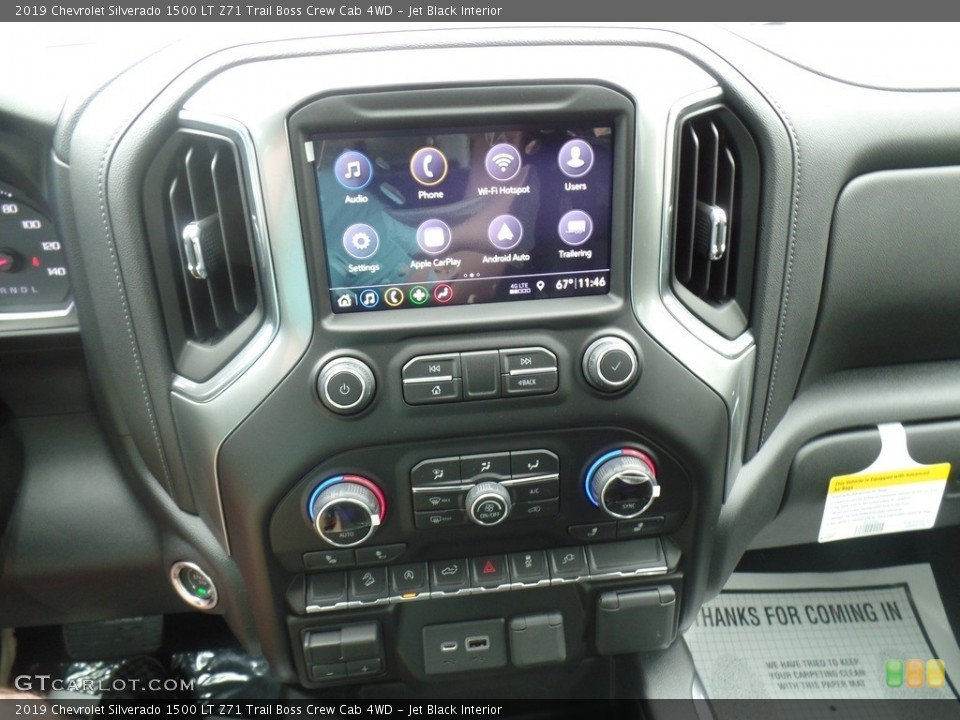Jet Black Interior Controls for the 2019 Chevrolet Silverado 1500 LT Z71 Trail Boss Crew Cab 4WD #129508356