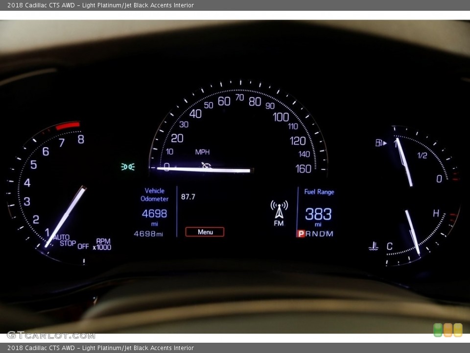 Light Platinum/Jet Black Accents Interior Gauges for the 2018 Cadillac CTS AWD #129514137