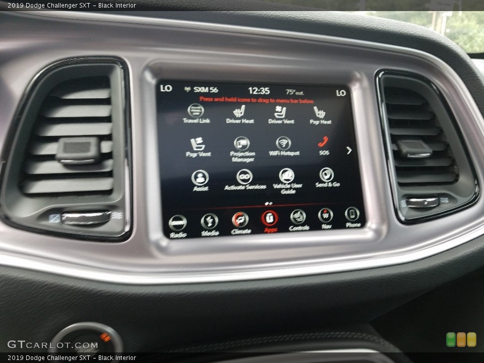 Black Interior Controls for the 2019 Dodge Challenger SXT #129517160