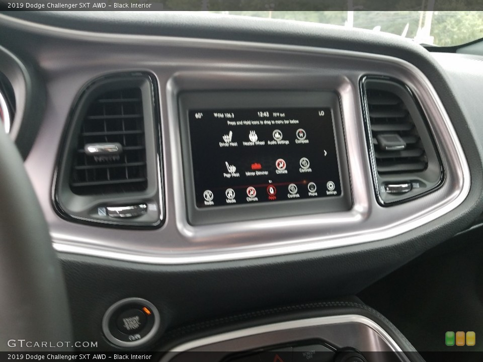 Black Interior Controls for the 2019 Dodge Challenger SXT AWD #129518090