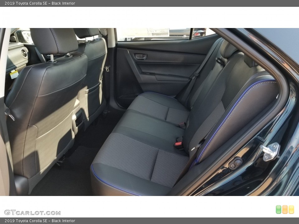 Black Interior Rear Seat for the 2019 Toyota Corolla SE #129523154