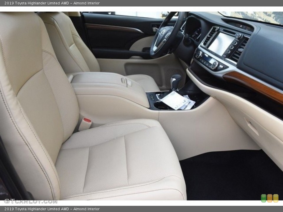 Almond Interior Front Seat for the 2019 Toyota Highlander Limited AWD #129526487