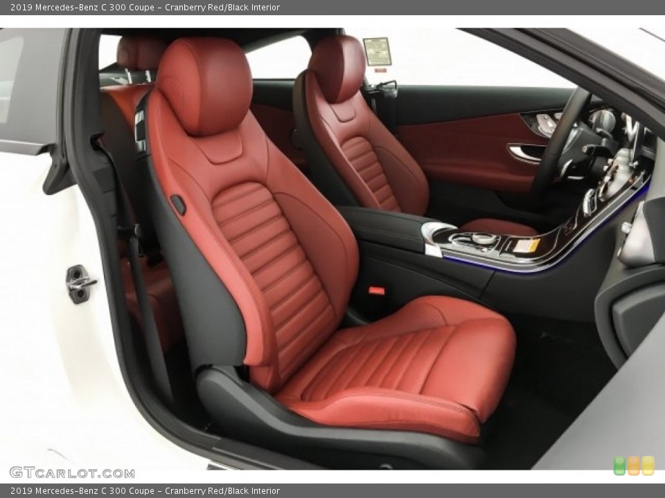 Cranberry Red/Black Interior Front Seat for the 2019 Mercedes-Benz C 300 Coupe #129540890