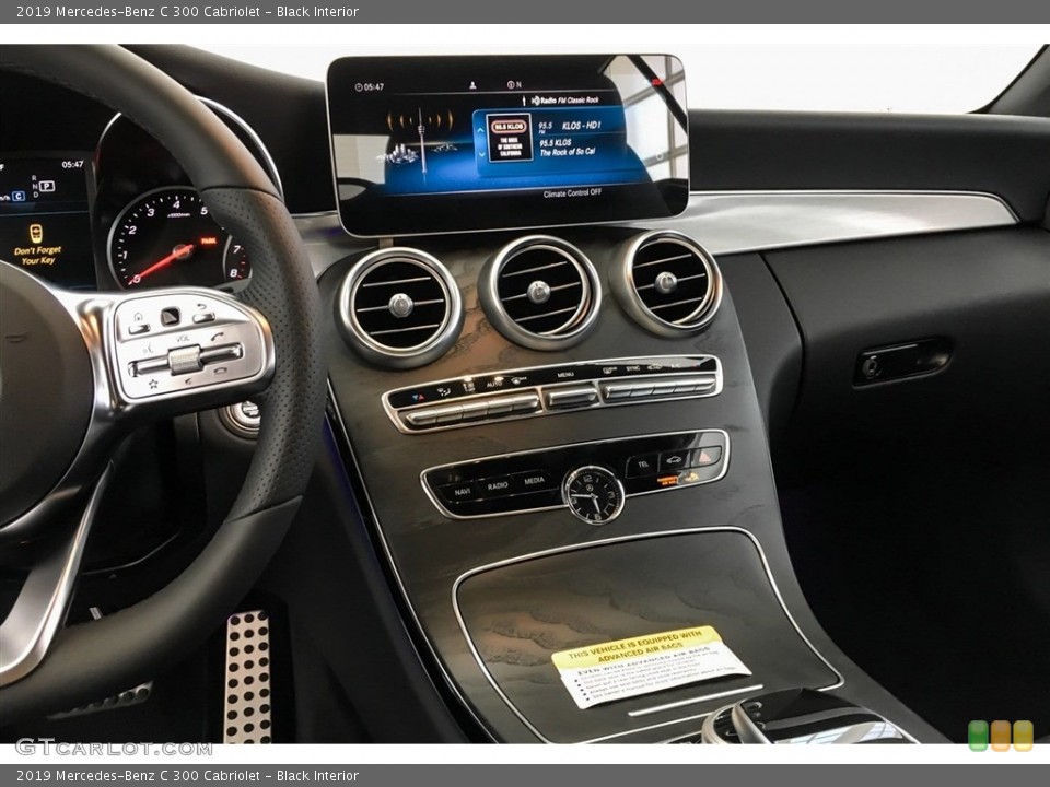 Black Interior Controls for the 2019 Mercedes-Benz C 300 Cabriolet #129541526