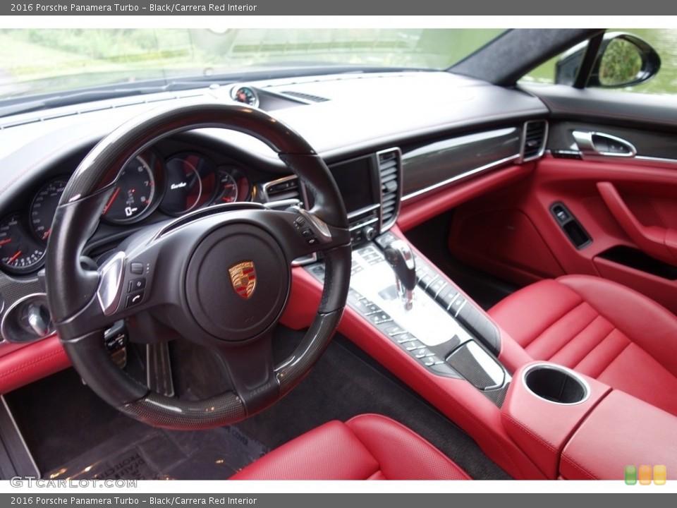 Black/Carrera Red Interior Dashboard for the 2016 Porsche Panamera Turbo #129547271