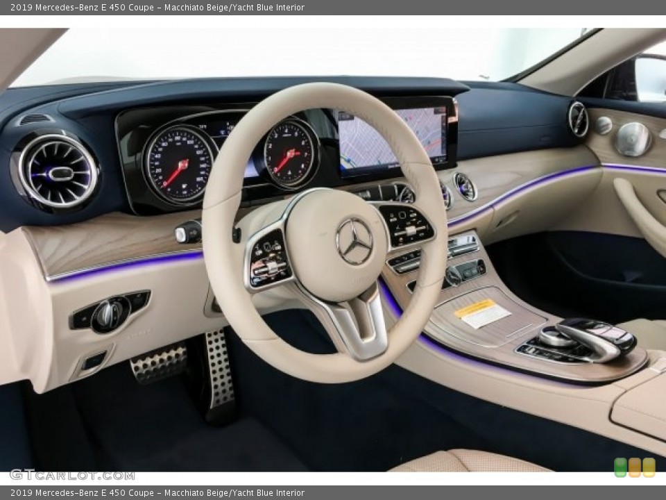 Macchiato Beige/Yacht Blue Interior Dashboard for the 2019 Mercedes-Benz E 450 Coupe #129547343