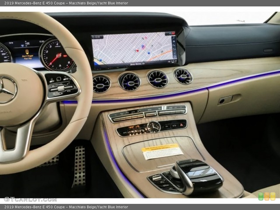 Macchiato Beige/Yacht Blue Interior Dashboard for the 2019 Mercedes-Benz E 450 Coupe #129547373