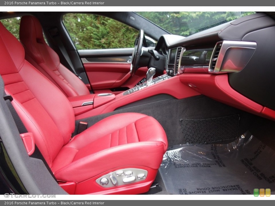 Black/Carrera Red 2016 Porsche Panamera Interiors