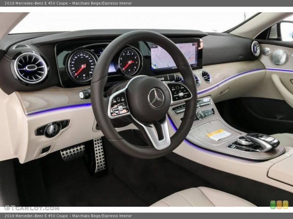 Macchiato Beige/Espresso Interior Dashboard for the 2019 Mercedes-Benz E 450 Coupe #129547592