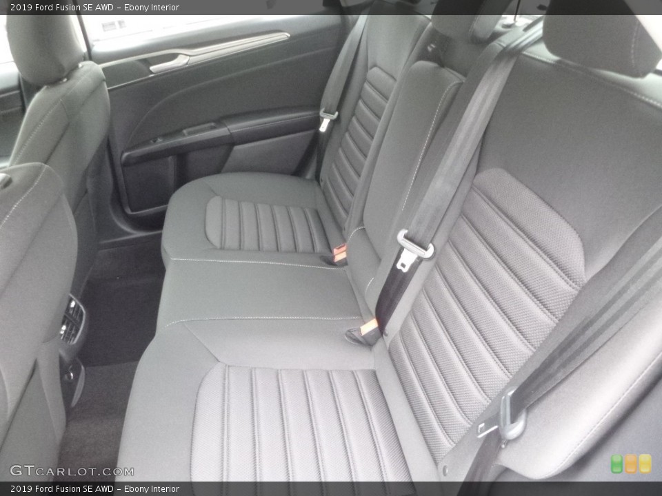 Ebony Interior Rear Seat for the 2019 Ford Fusion SE AWD #129563187