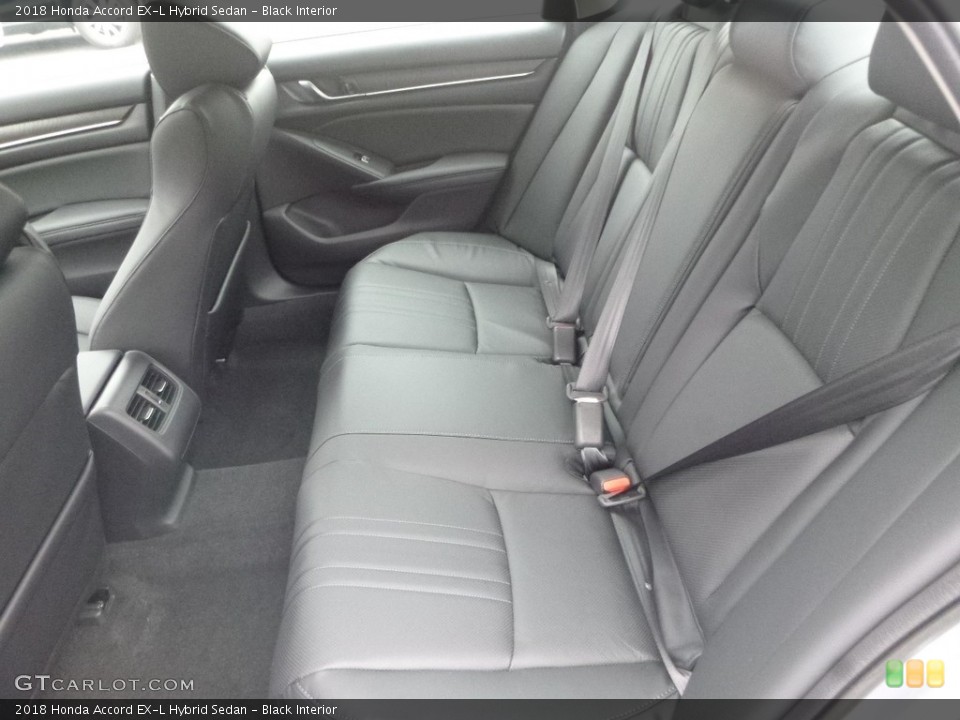 Black Interior Rear Seat for the 2018 Honda Accord EX-L Hybrid Sedan #129567003