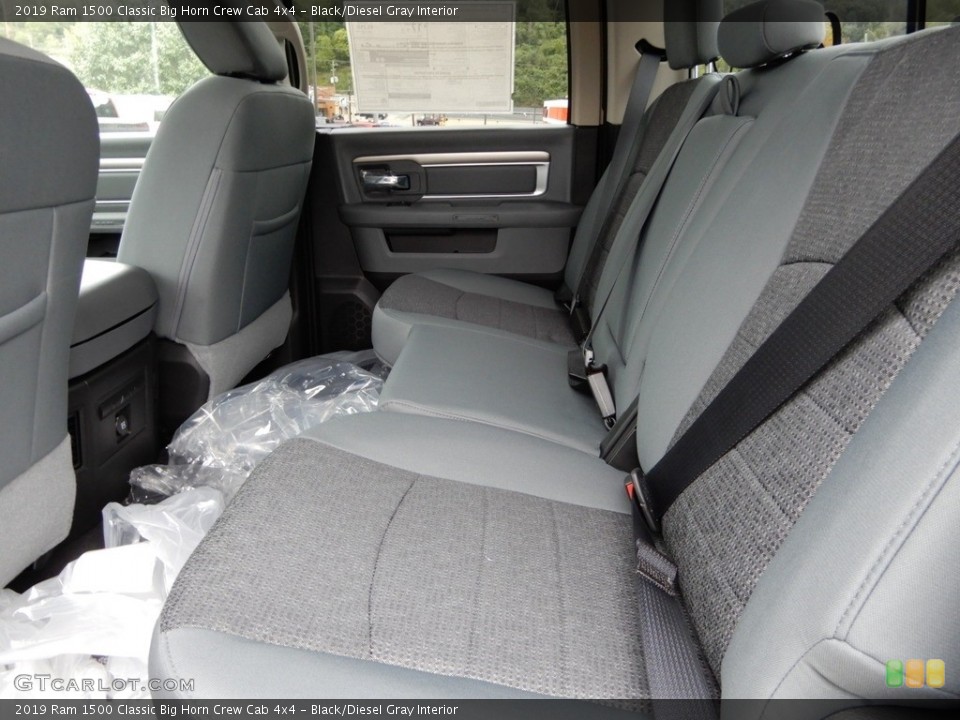 Black/Diesel Gray Interior Rear Seat for the 2019 Ram 1500 Classic Big Horn Crew Cab 4x4 #129568938