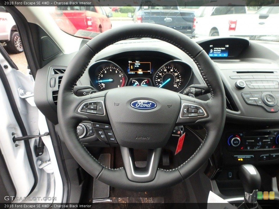 Charcoal Black Interior Steering Wheel for the 2018 Ford Escape SE 4WD #129573257