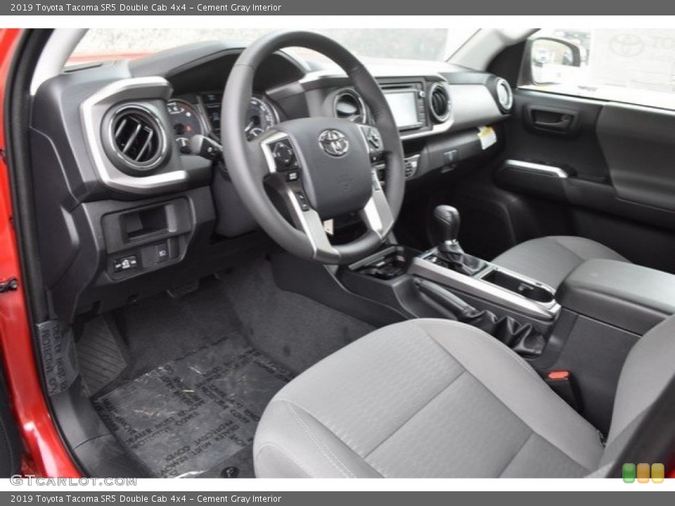 Cement Gray Interior Photo for the 2019 Toyota Tacoma SR5 Double Cab 4x4 #129574205