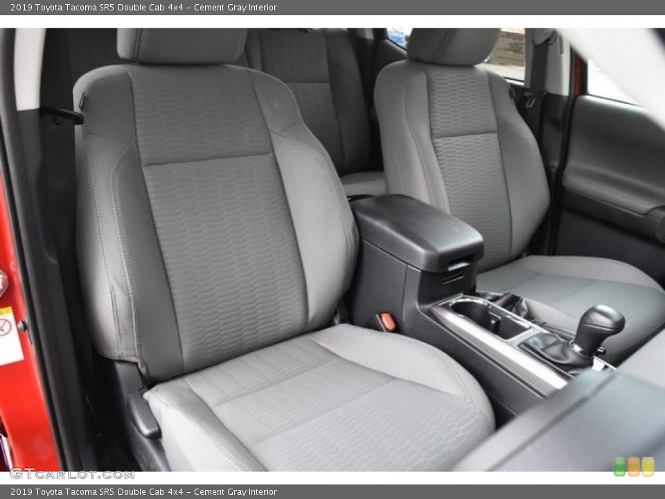 Cement Gray Interior Front Seat for the 2019 Toyota Tacoma SR5 Double Cab 4x4 #129574380