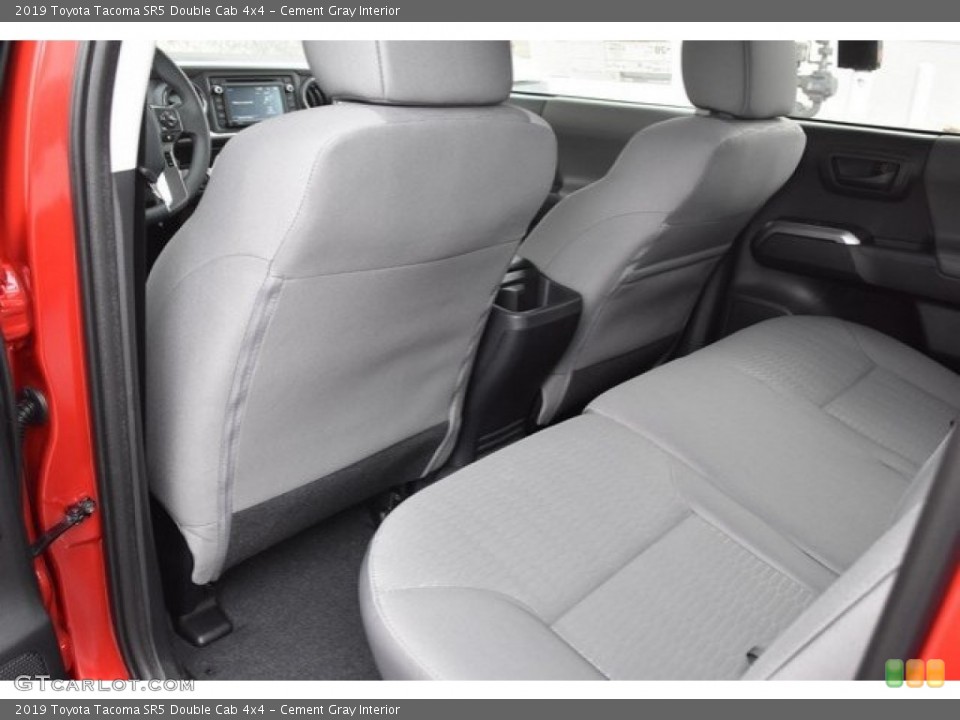 Cement Gray Interior Rear Seat for the 2019 Toyota Tacoma SR5 Double Cab 4x4 #129574392