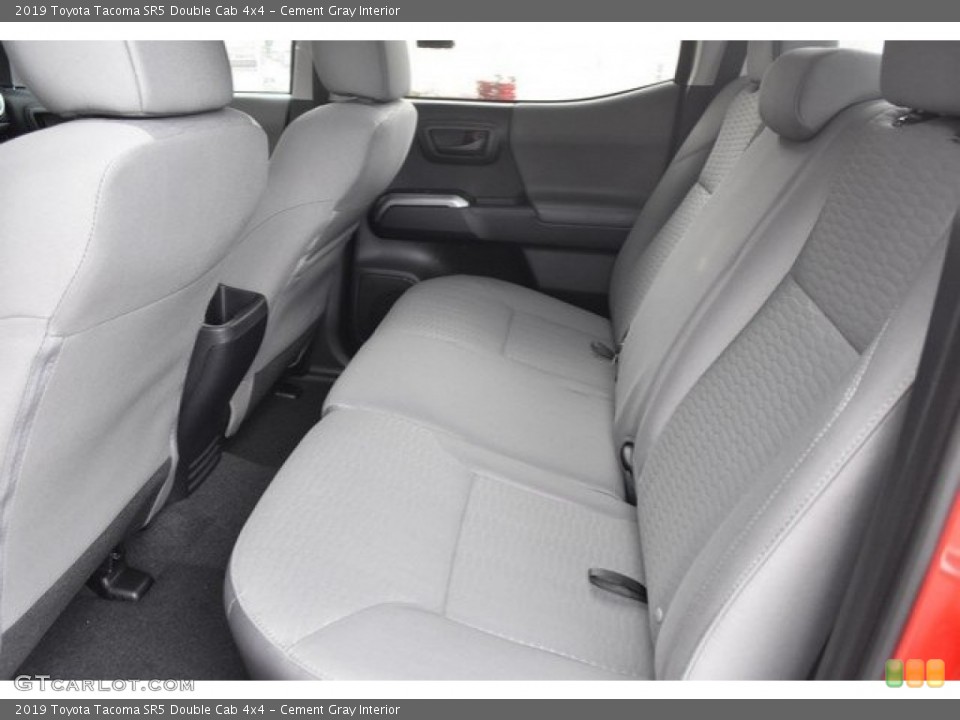 Cement Gray Interior Rear Seat for the 2019 Toyota Tacoma SR5 Double Cab 4x4 #129574410