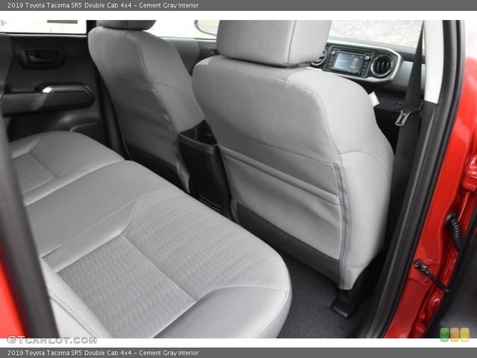 Cement Gray Interior Rear Seat for the 2019 Toyota Tacoma SR5 Double Cab 4x4 #129574437