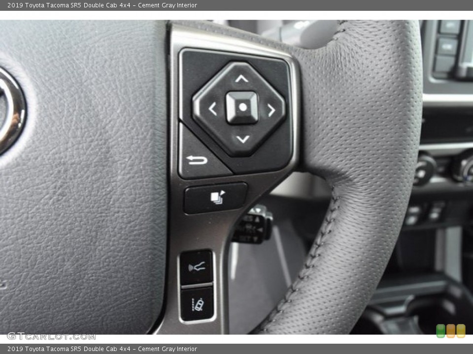 Cement Gray Interior Steering Wheel for the 2019 Toyota Tacoma SR5 Double Cab 4x4 #129574620