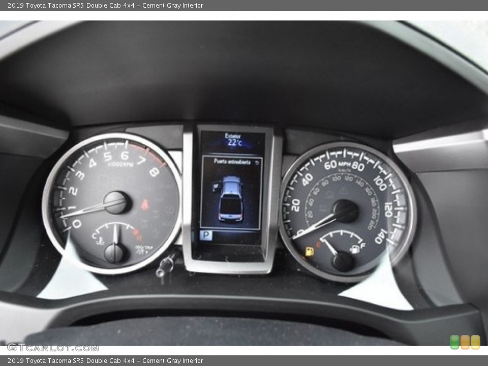 Cement Gray Interior Gauges for the 2019 Toyota Tacoma SR5 Double Cab 4x4 #129574640