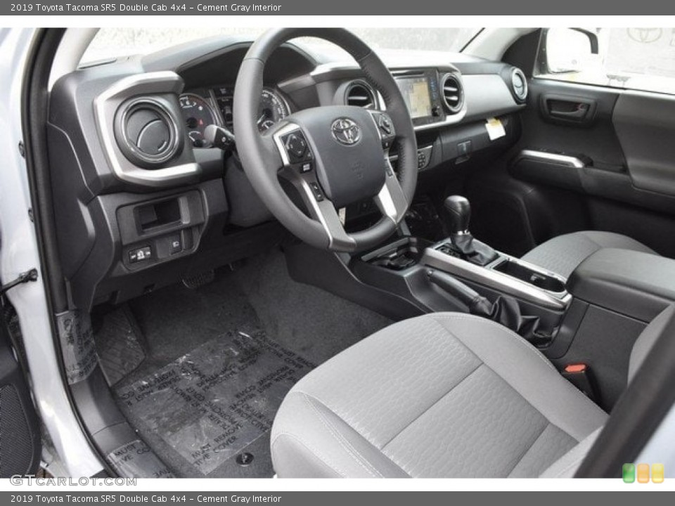 Cement Gray Interior Photo for the 2019 Toyota Tacoma SR5 Double Cab 4x4 #129574956