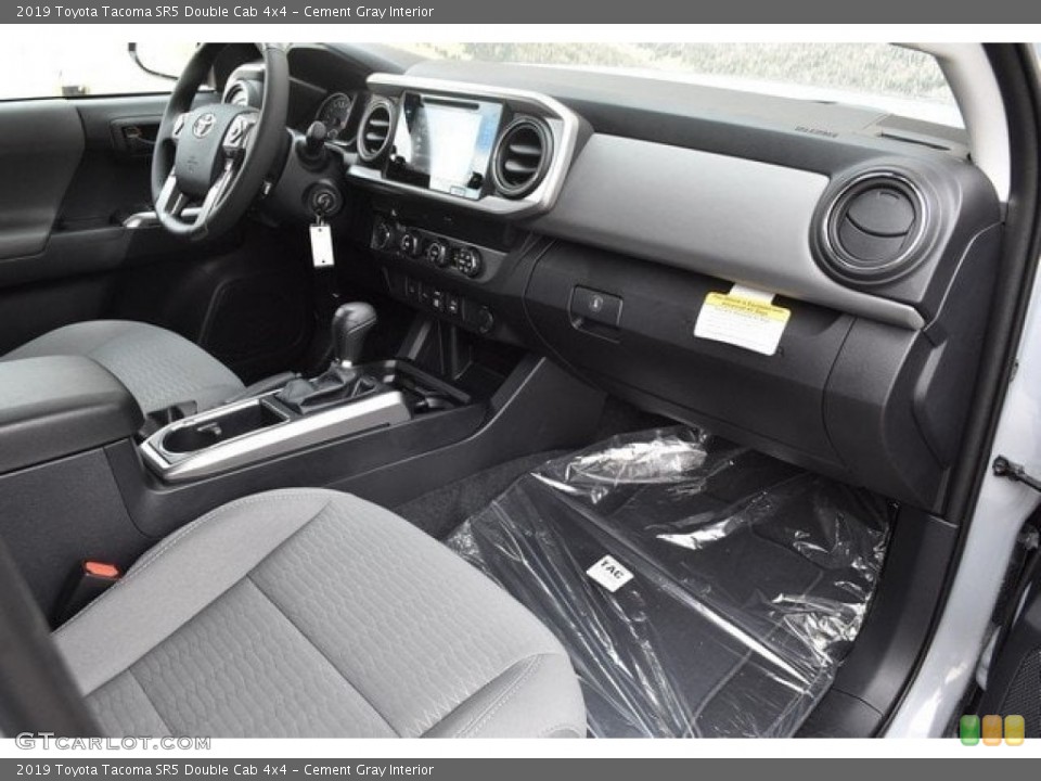 Cement Gray Interior Dashboard for the 2019 Toyota Tacoma SR5 Double Cab 4x4 #129575121
