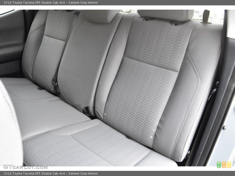 Cement Gray Interior Rear Seat for the 2019 Toyota Tacoma SR5 Double Cab 4x4 #129575226