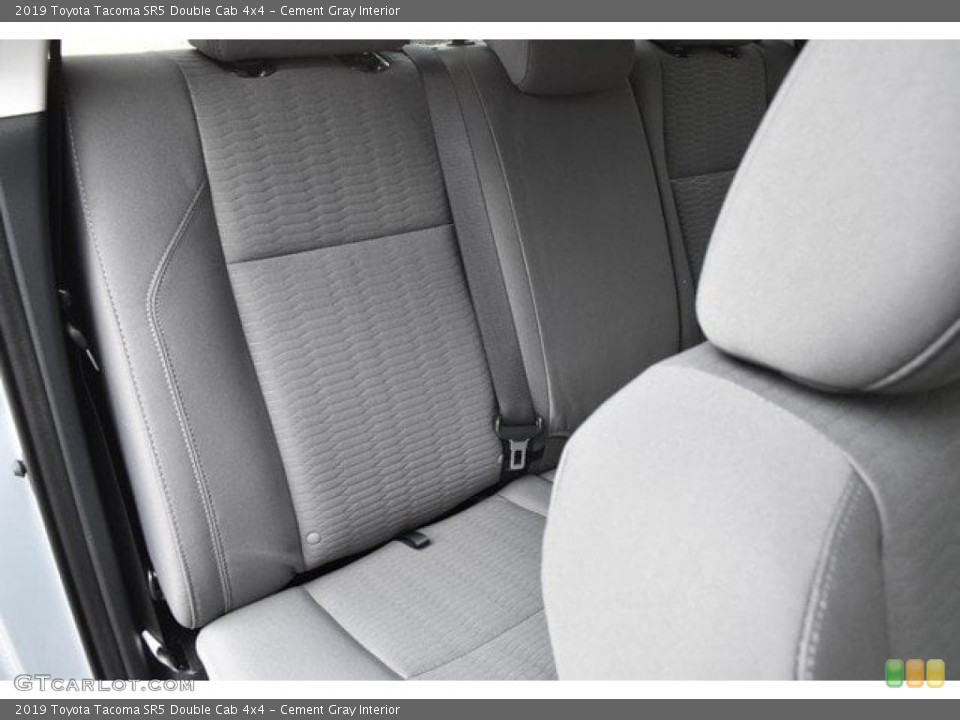 Cement Gray Interior Rear Seat for the 2019 Toyota Tacoma SR5 Double Cab 4x4 #129575289