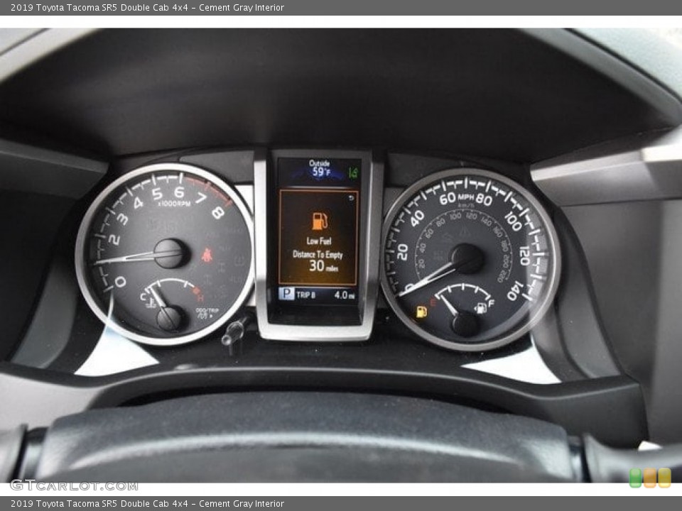 Cement Gray Interior Gauges for the 2019 Toyota Tacoma SR5 Double Cab 4x4 #129575487