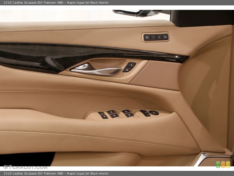 Maple Sugar/Jet Black Interior Door Panel for the 2018 Cadillac Escalade ESV Platinum 4WD #129576033