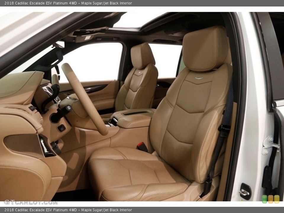 Maple Sugar/Jet Black Interior Front Seat for the 2018 Cadillac Escalade ESV Platinum 4WD #129576069