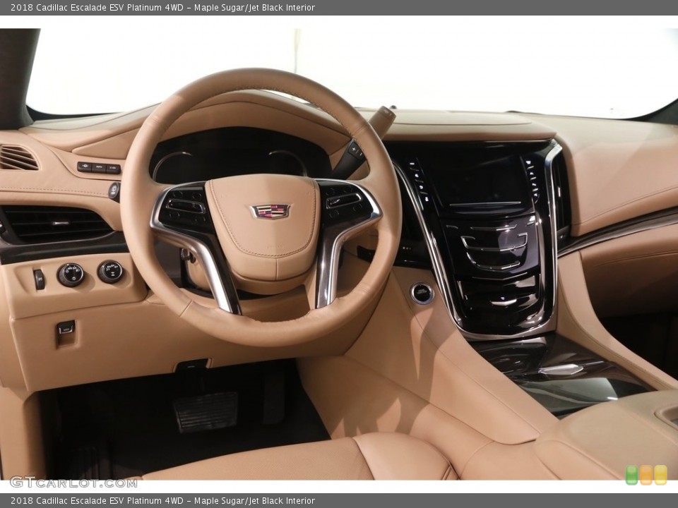 Maple Sugar/Jet Black Interior Dashboard for the 2018 Cadillac Escalade ESV Platinum 4WD #129576084