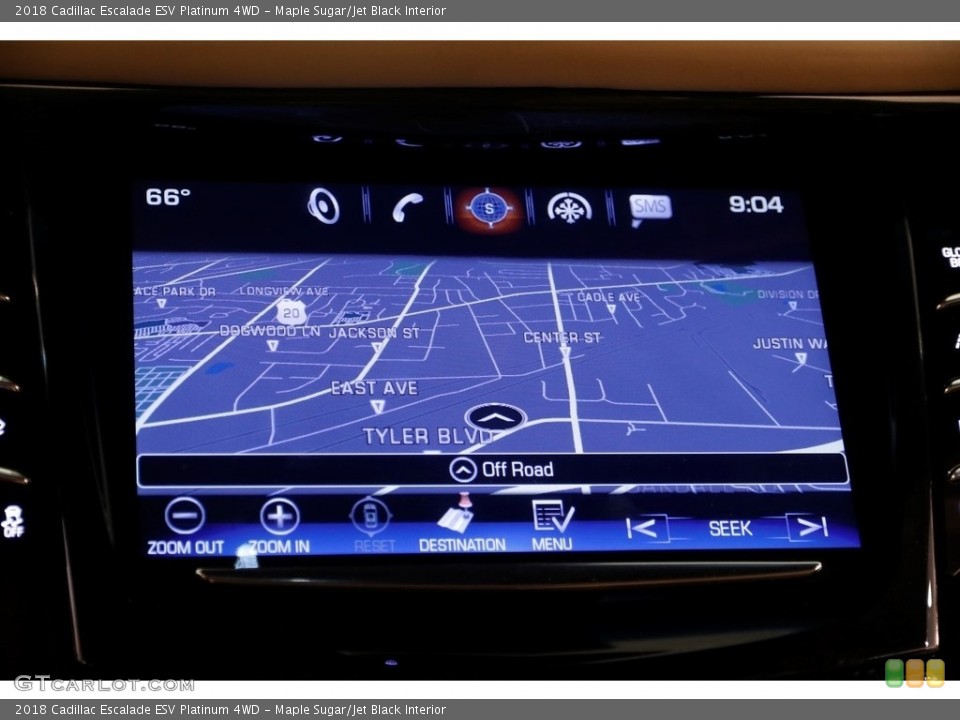 Maple Sugar/Jet Black Interior Navigation for the 2018 Cadillac Escalade ESV Platinum 4WD #129576192