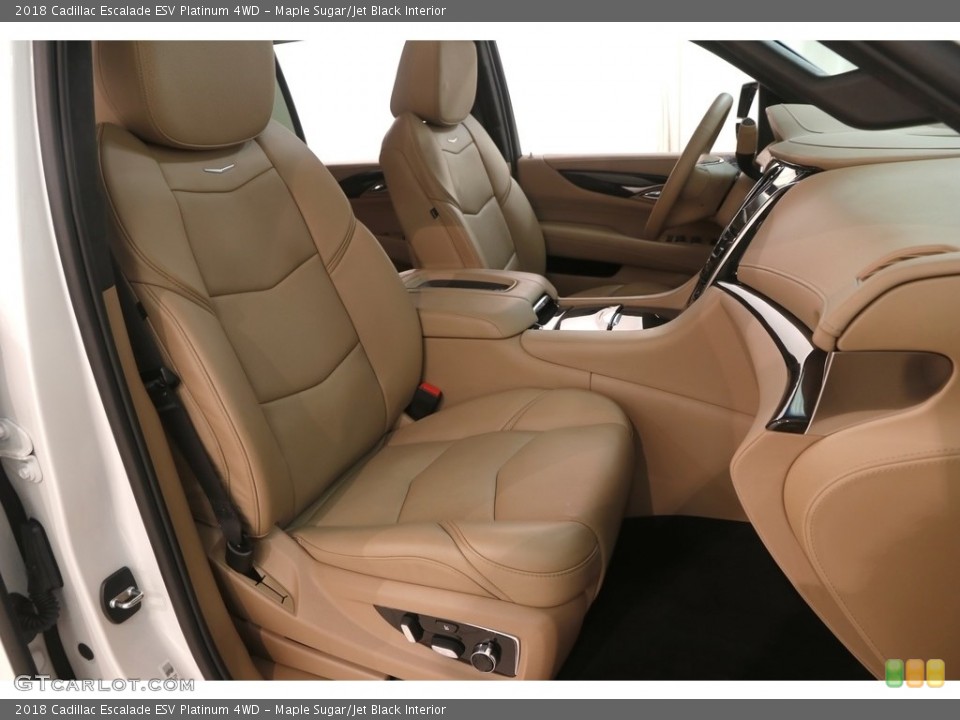 Maple Sugar/Jet Black Interior Front Seat for the 2018 Cadillac Escalade ESV Platinum 4WD #129576351