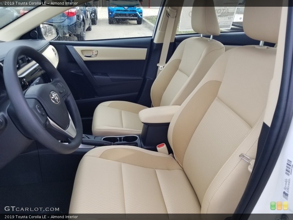 Almond Interior Front Seat for the 2019 Toyota Corolla LE #129586362