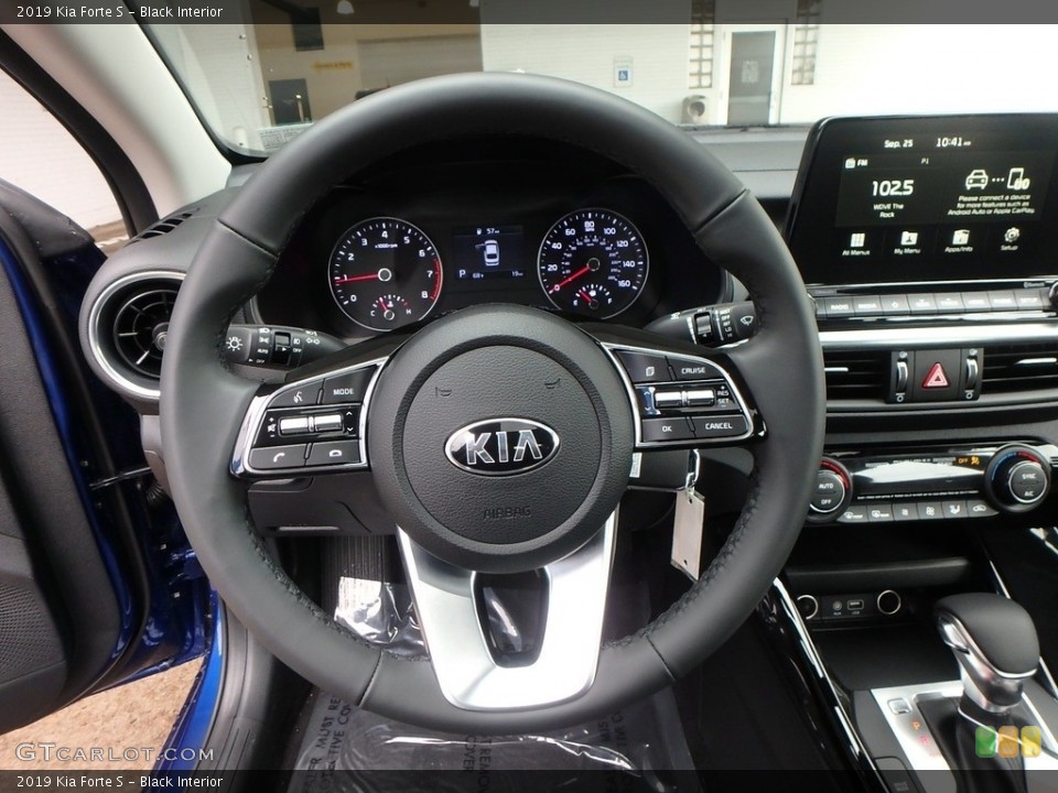 Black Interior Steering Wheel for the 2019 Kia Forte S #129586546