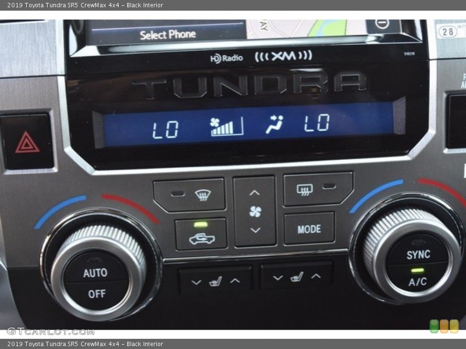Black Interior Controls for the 2019 Toyota Tundra SR5 CrewMax 4x4 #129593350