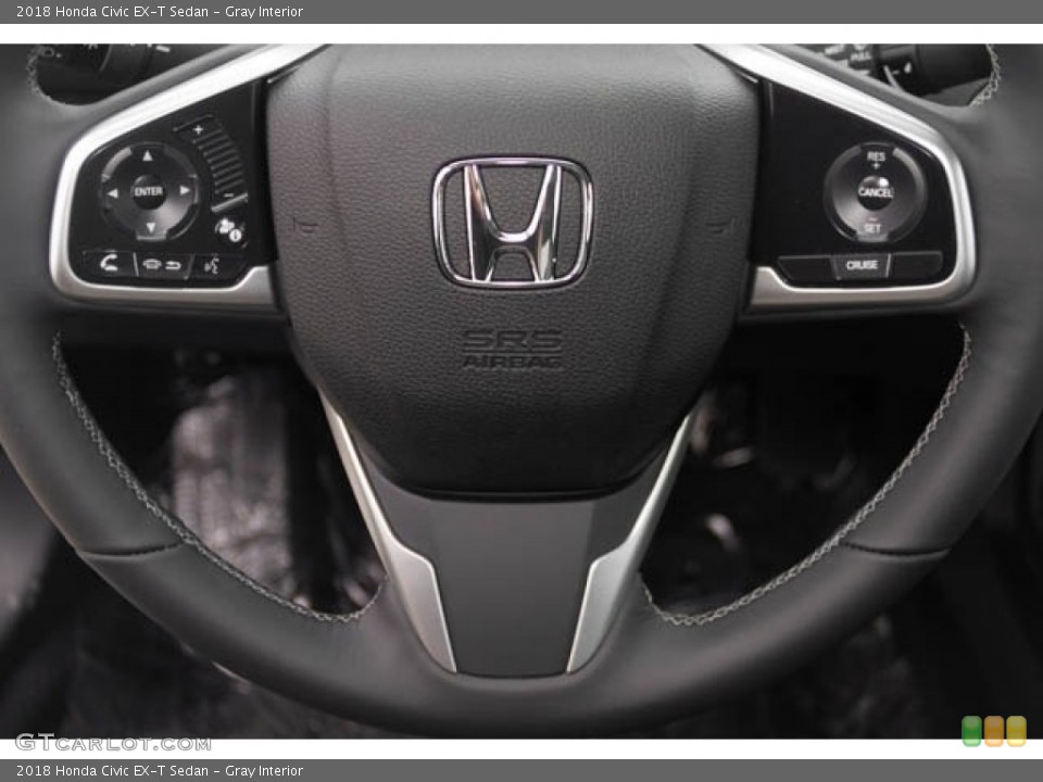 Gray Interior Steering Wheel for the 2018 Honda Civic EX-T Sedan #129594131